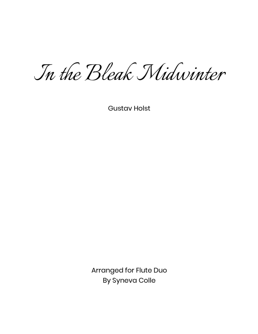 In the Bleak Midwinter Flute Duet scores gallery preview page 1