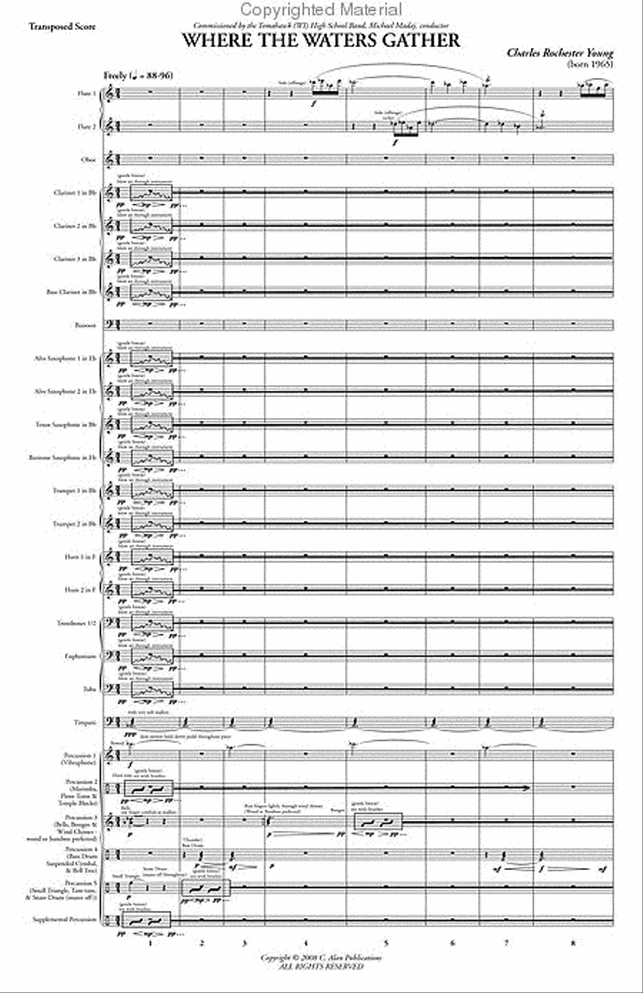 Where the Waters Gather Where the Waters Gather Concert Band scores gallery preview page 2