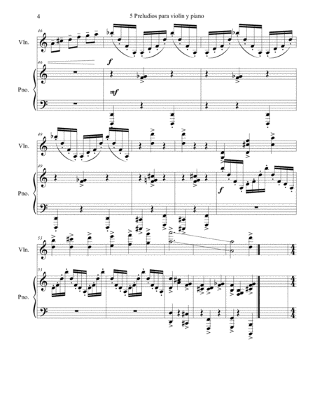 5 Preludes for violin and piano