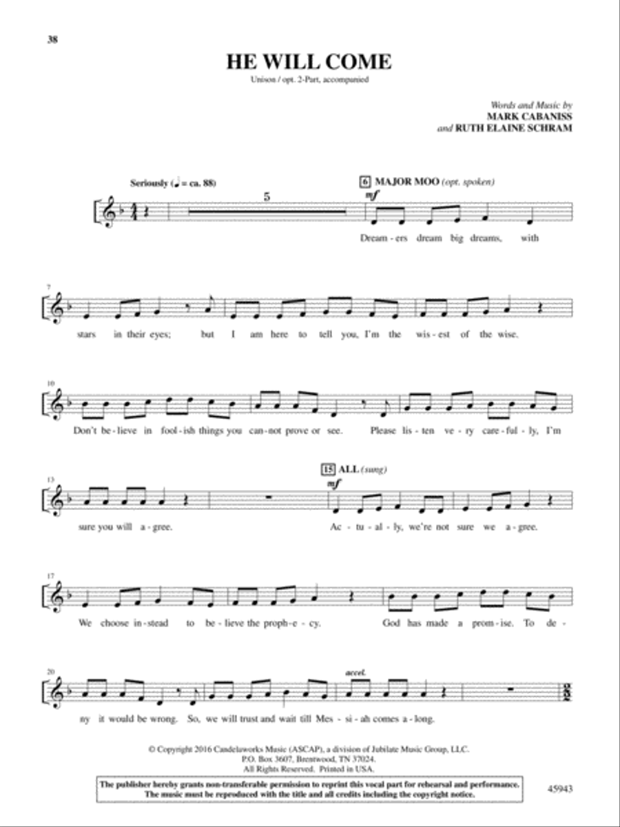 The Noel Critter Motel The Noel Critter Motel Choir scores gallery preview page 38