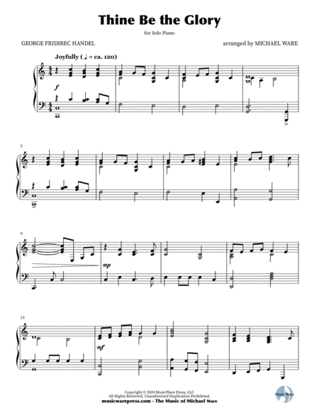 Thine Be the Glory (piano) image number null
