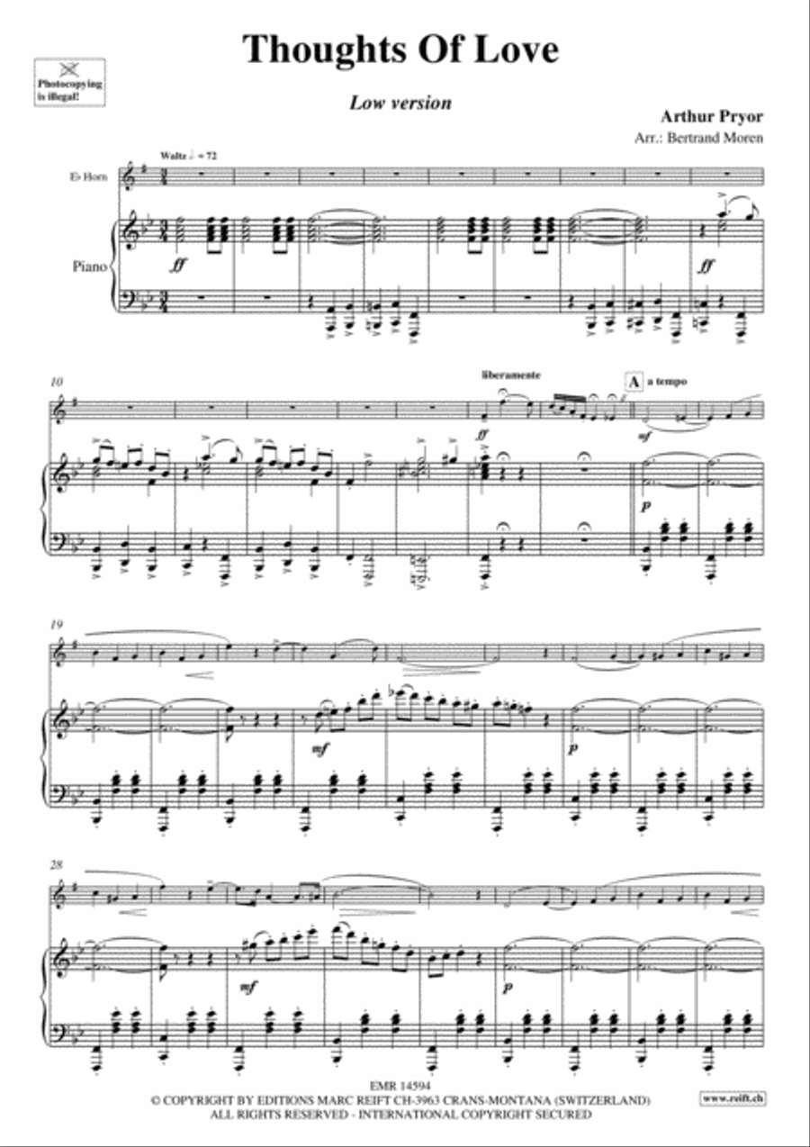 Thoughts Of Love Thoughts Of Love Horn scores gallery preview page 3