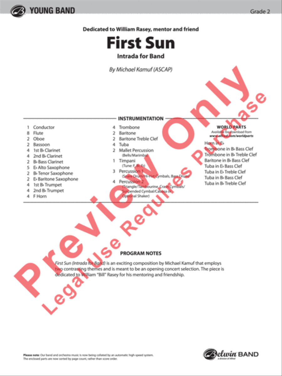 First Sun Concert Band scores gallery preview page 2