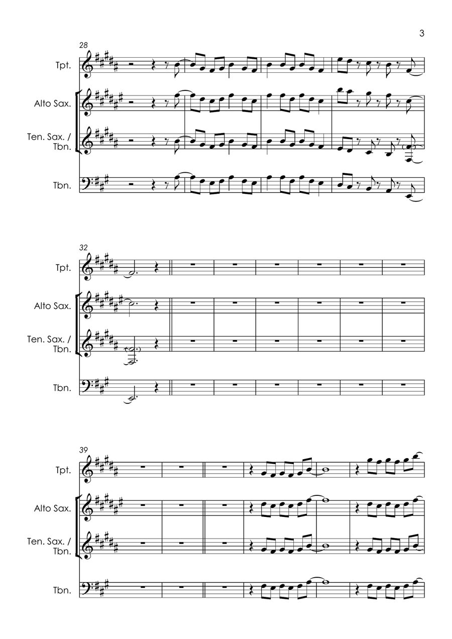 Rescue Me Tenor Saxophone scores gallery preview page 5