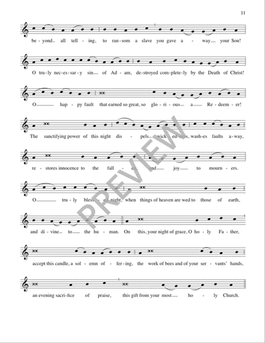 Exsultet: Easter Proclamation Unison Choir scores gallery preview page 13