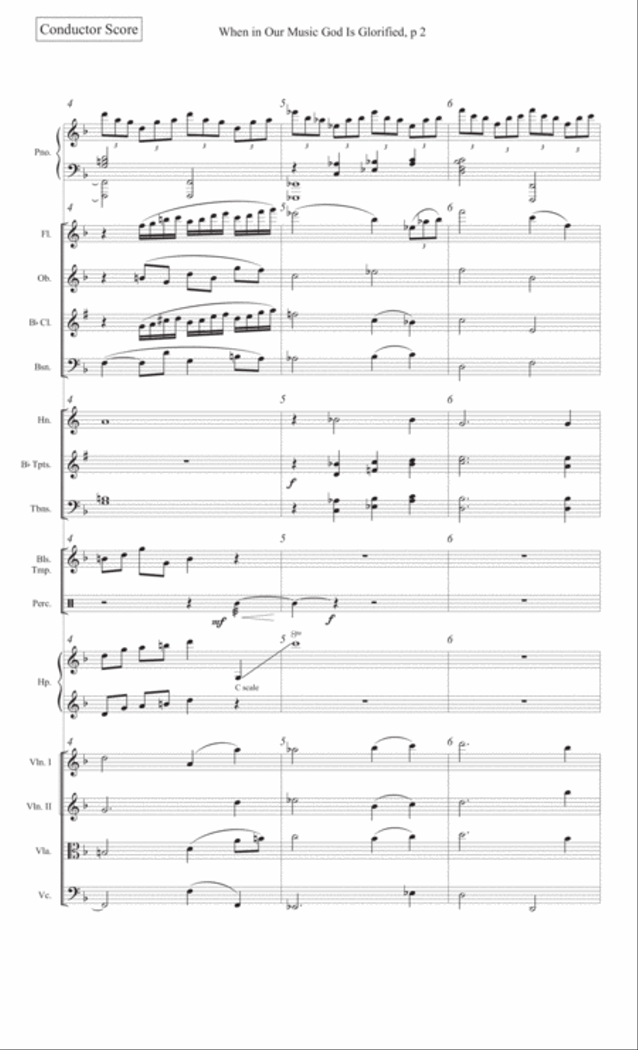 When in Our Music God Is Glorified 4-Part scores gallery preview page 4