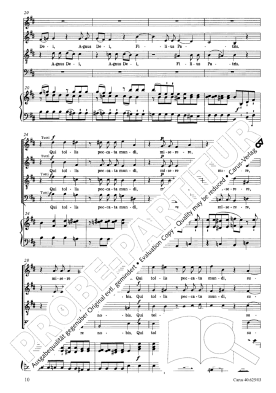 Missa brevis in D Major, K. 194 4-Part scores gallery preview page 11