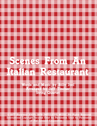 Book cover for Scenes From An Italian Restaurant