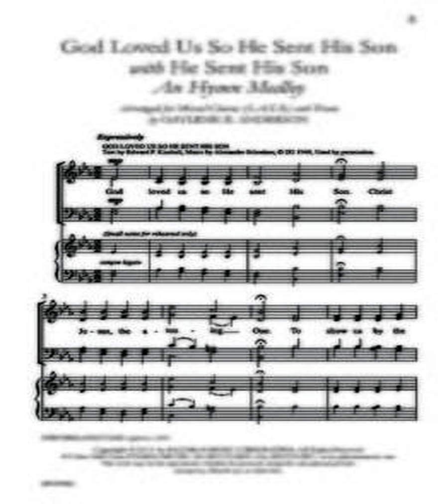 God Loved Us So He Sent His Son / He Sent His Son - Medley - SATB 4-Part scores gallery preview page 2