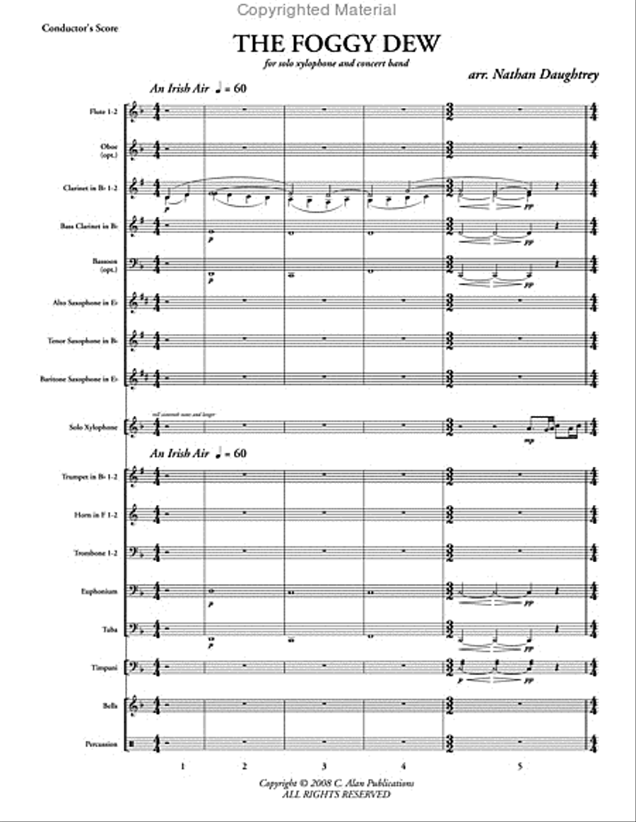 The Foggy Dew The Foggy Dew Concert Band scores gallery preview page 2