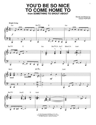 Book cover for You'd Be So Nice To Come Home To [Jazz version] (arr. Brent Edstrom)