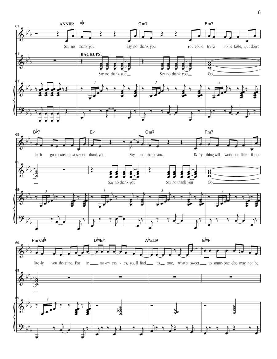 Say No Thank You Voice scores gallery preview page 6