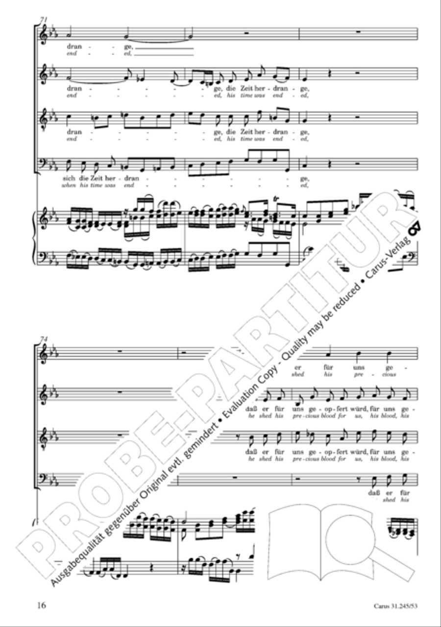 St. John Passion (Johannes-Passion) 4-Part scores gallery preview page 17