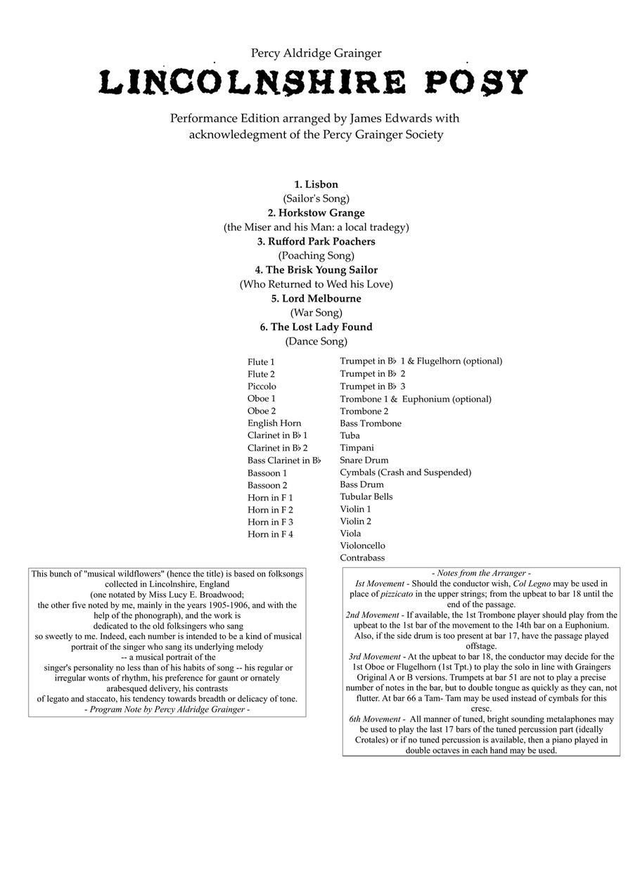 Lincolnshire Posy Full Orchestra scores gallery preview page 2