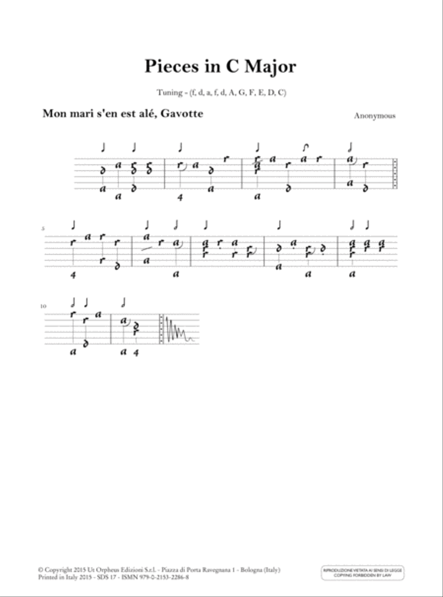 Anthology of 17th Century French Pieces for Baroque Lute - Vol. 1 Lute scores gallery preview page 3