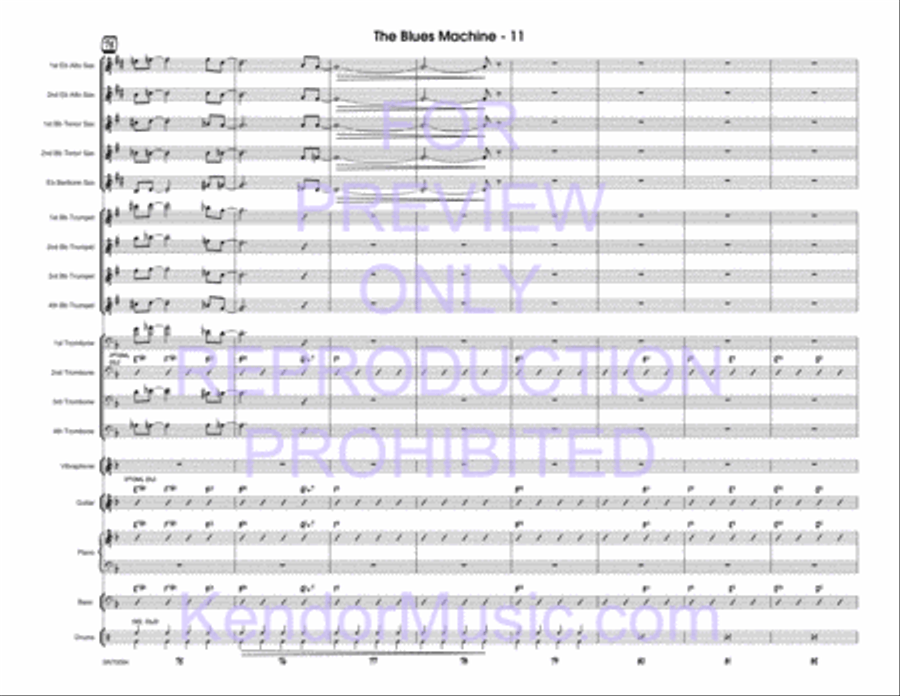 Blues Machine, The Blues Machine, The Jazz Ensemble scores gallery preview page 12