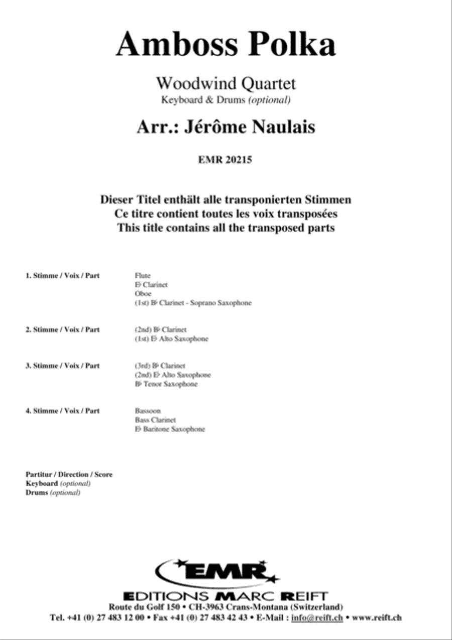 Amboss Polka Woodwind Quartet scores gallery preview page 2