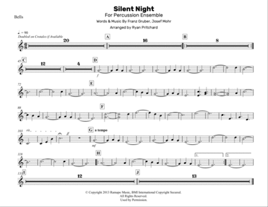 Silent Night Silent Night Percussion Ensemble scores gallery preview page 6