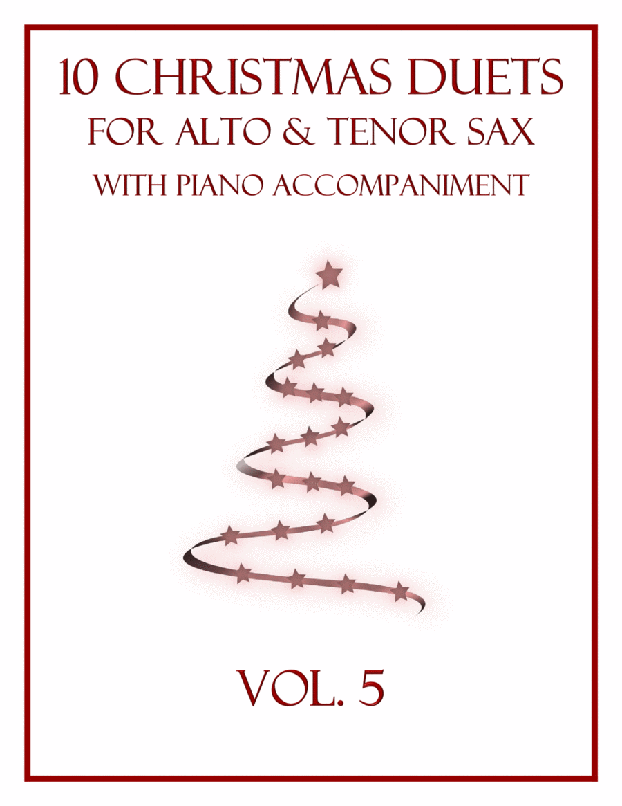 10 Christmas Duets for Alto and Tenor Sax with Piano Accompaniment (Vol. 5) image number null