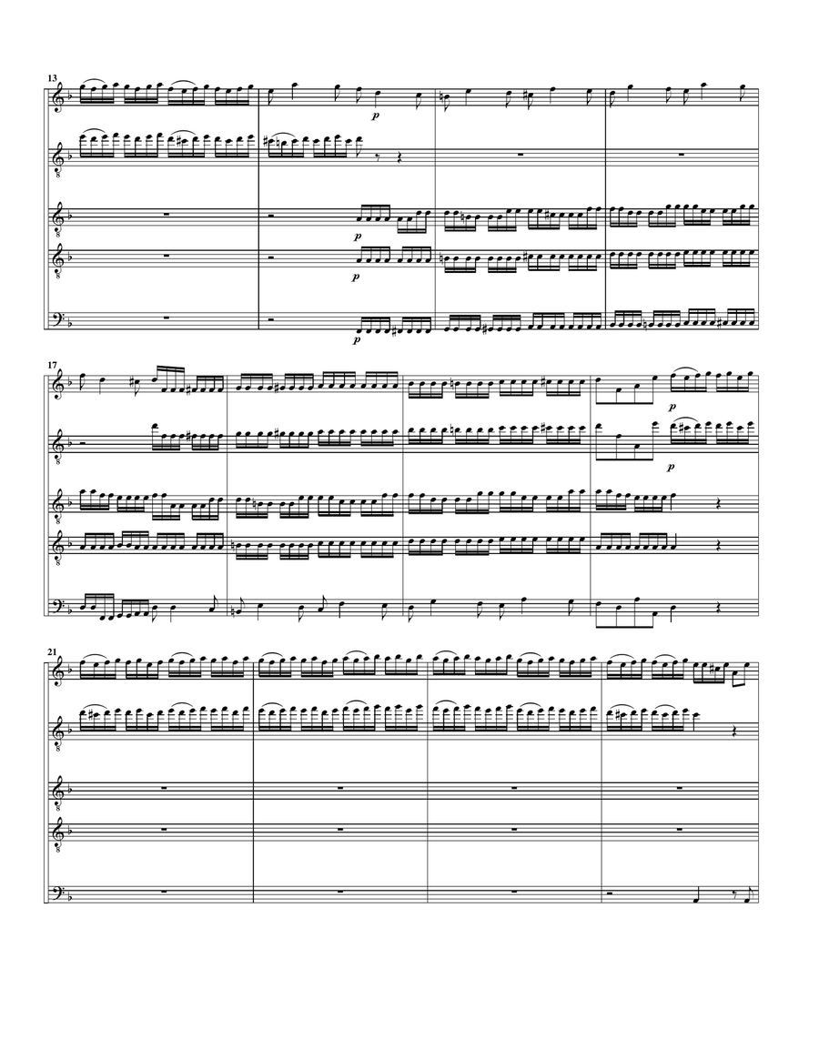 Estro armonico, Concerto, Op.3, no.2 (Arrangement for 5 recorders (SATTB or SATT and cello)) SATTB scores gallery preview page 4