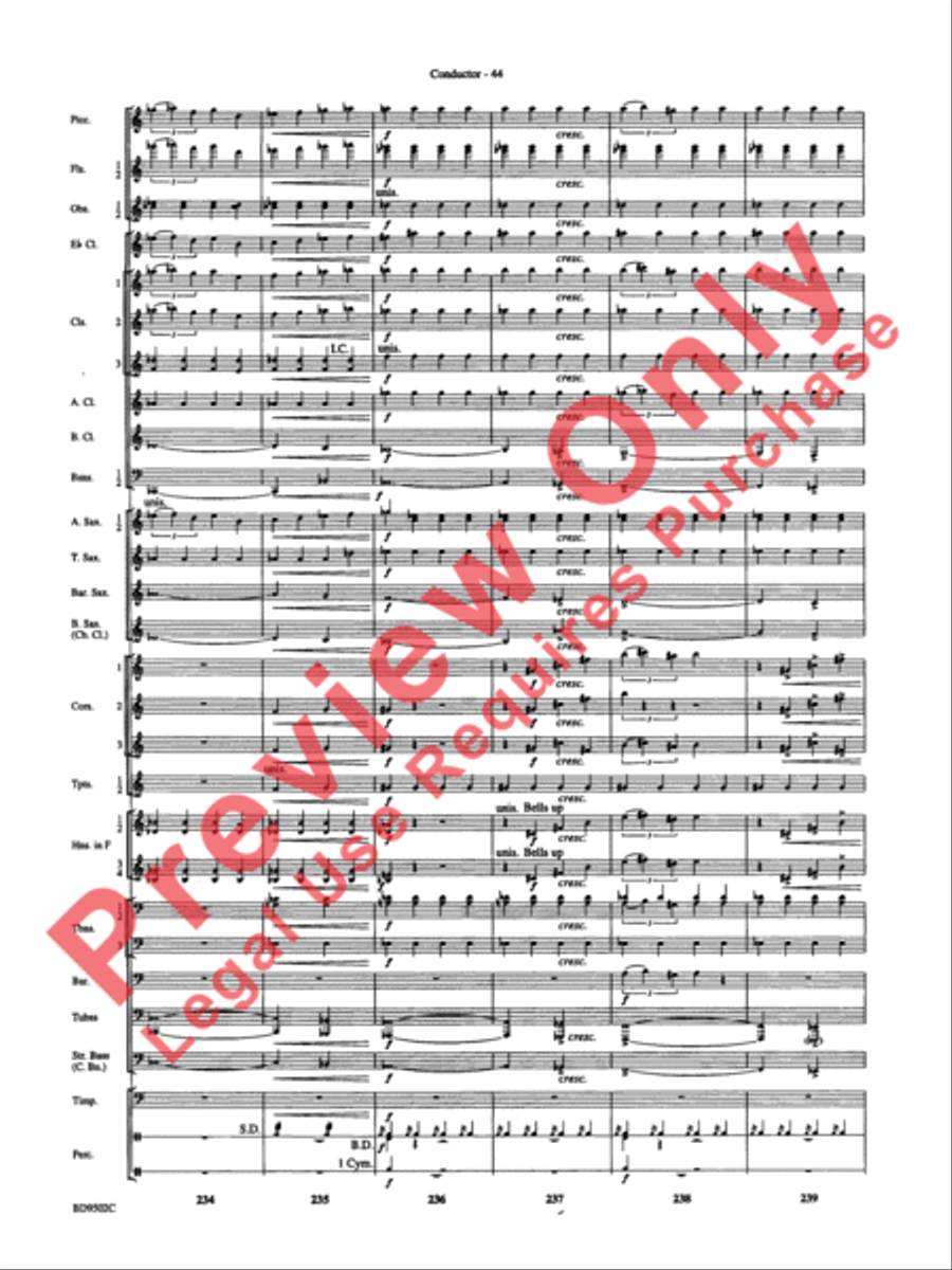 Symphony No. 3 for Band Concert Band scores gallery preview page 47