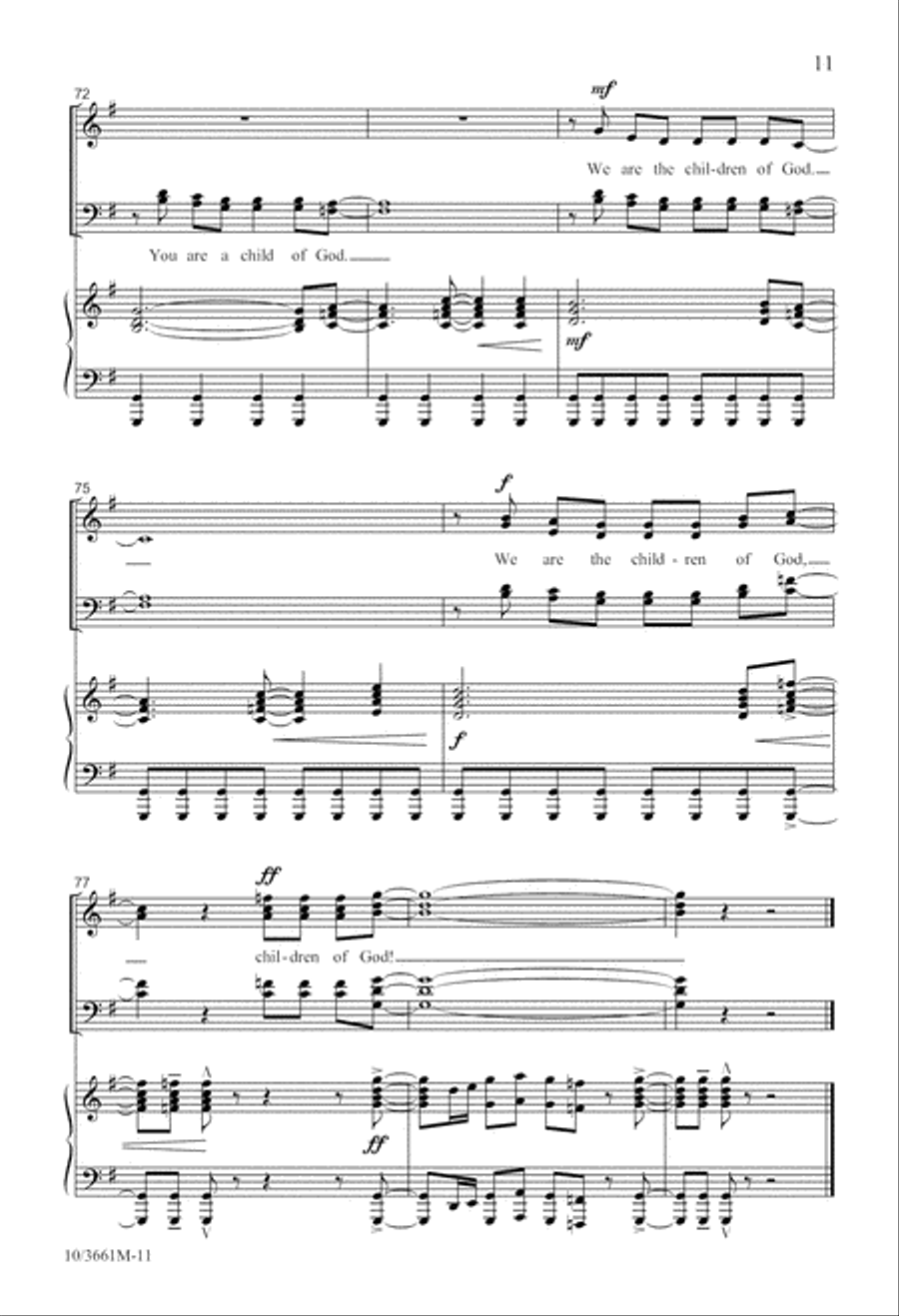 Child of God 4-Part scores gallery preview page 11