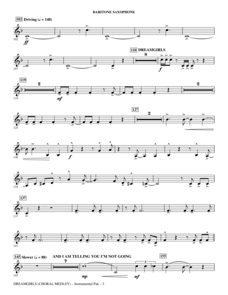 Dreamgirls (Choral Medley) - Baritone Saxophone