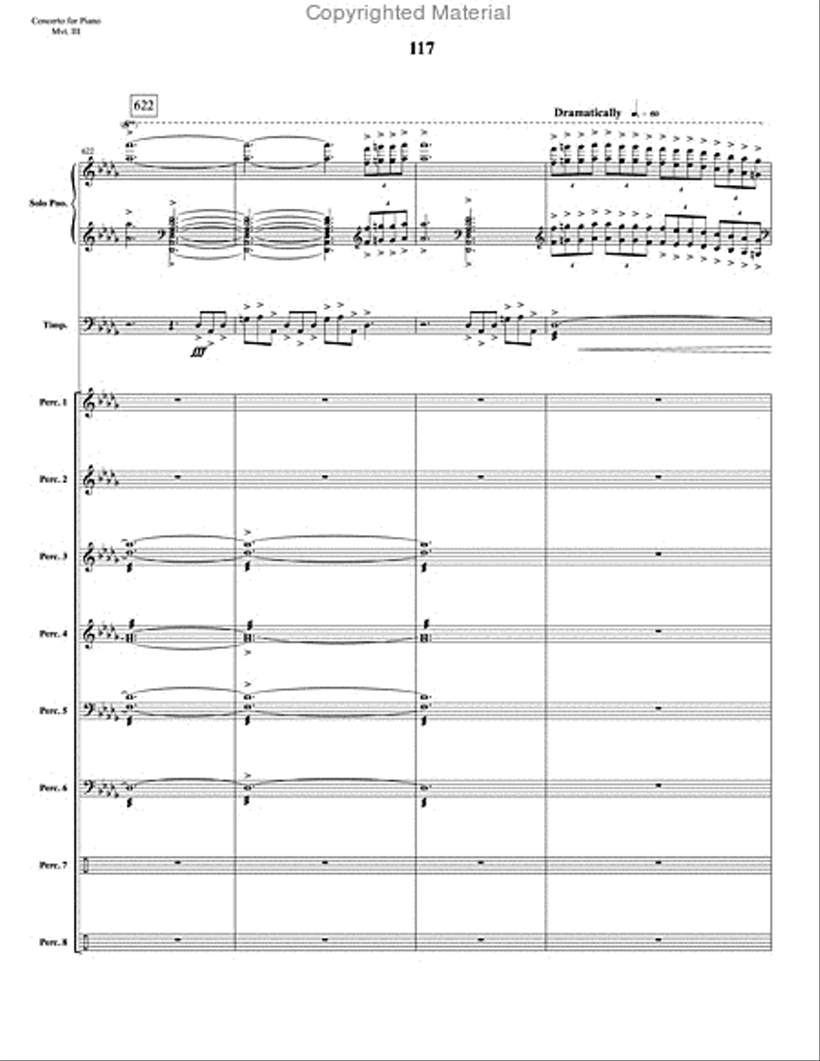 Concerto for Piano and Percussion Orchestra Percussion Ensemble scores gallery preview page 30