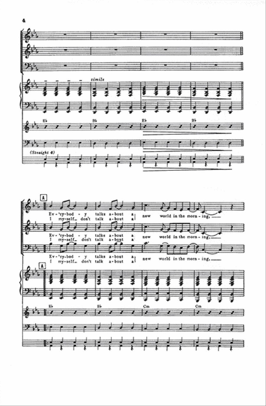 New World in the Morning (Vocal Score) Divisi scores gallery preview page 3