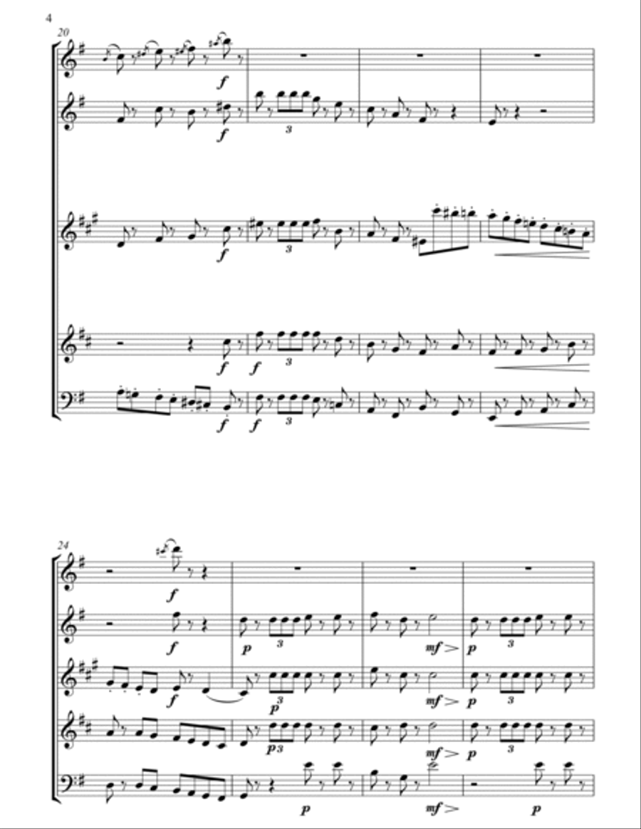 En Pointe with Tchaikovsky: : Wind Quintet Woodwind Quintet scores gallery preview page 5