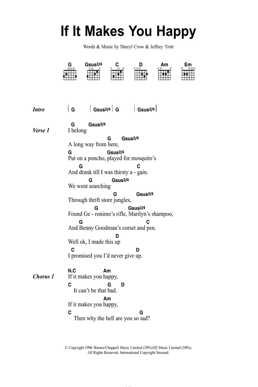 If It Makes You Happy If It Makes You Happy Acoustic Guitar scores gallery preview page 1