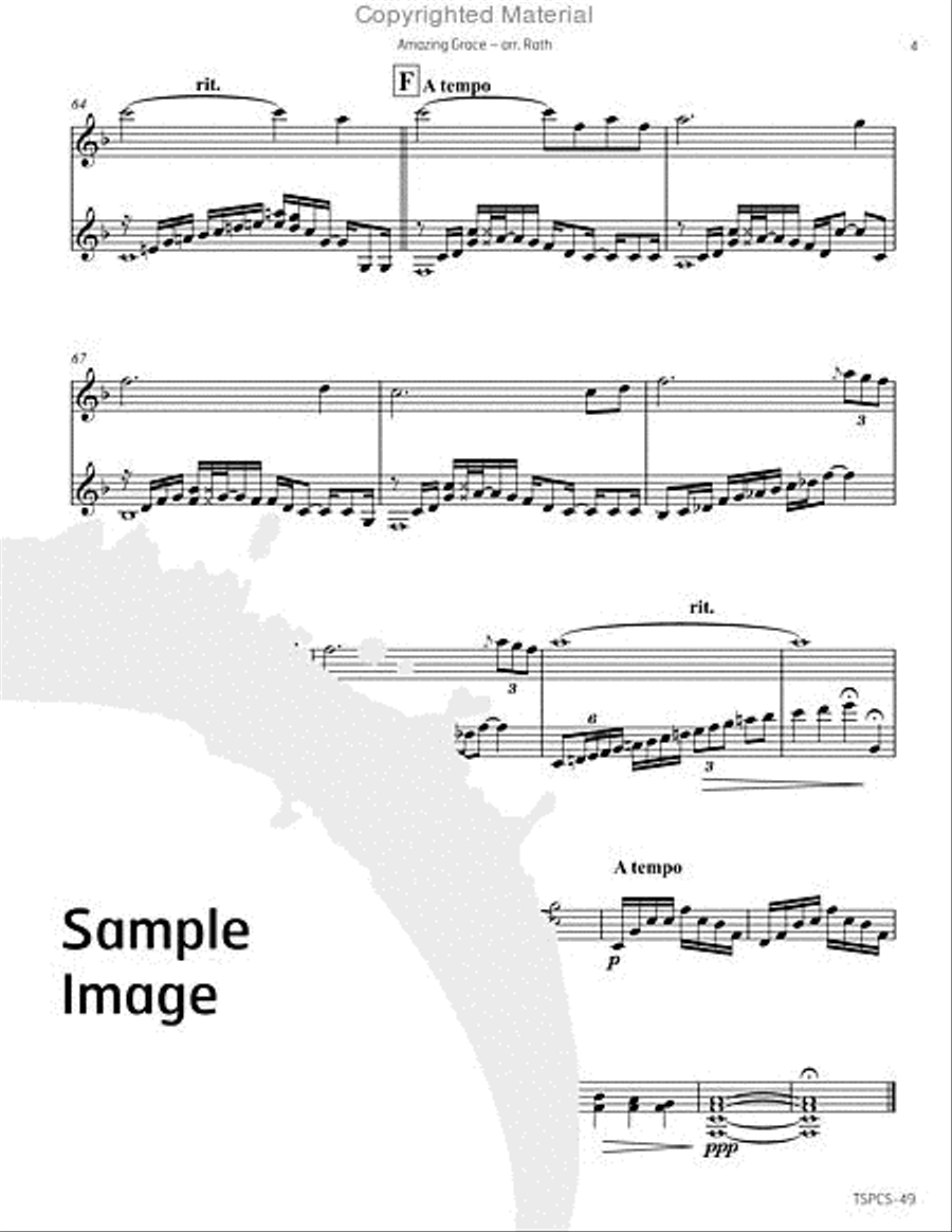 Amazing Grace (solo) Vibraphone scores gallery preview page 8