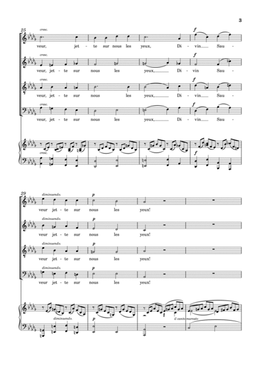 Cantique de Jean racine, Op.11 (SATB) with organ or piano - Gabriel Fauré image number null