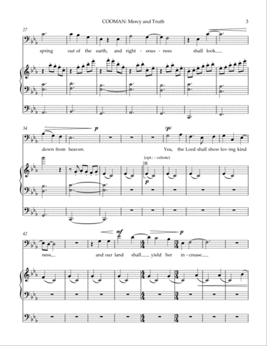 Mercy and Truth (baritone and organ version) Medium Voice scores gallery preview page 3