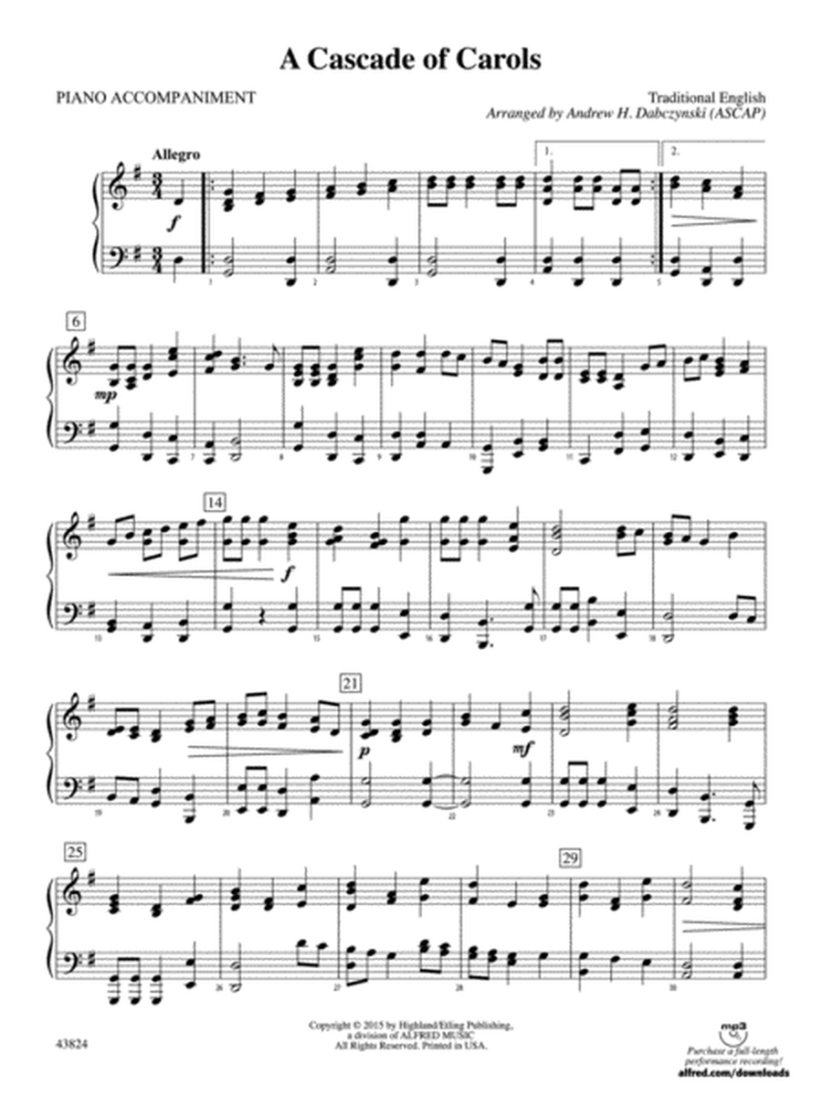 A Cascade of Carols: Piano Accompaniment