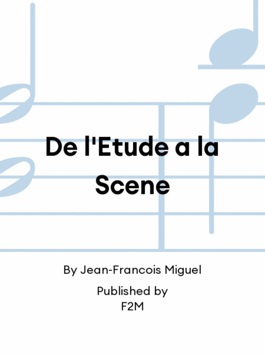 De l'Etude a la Scene Book and Digital Audio scores gallery preview page 1