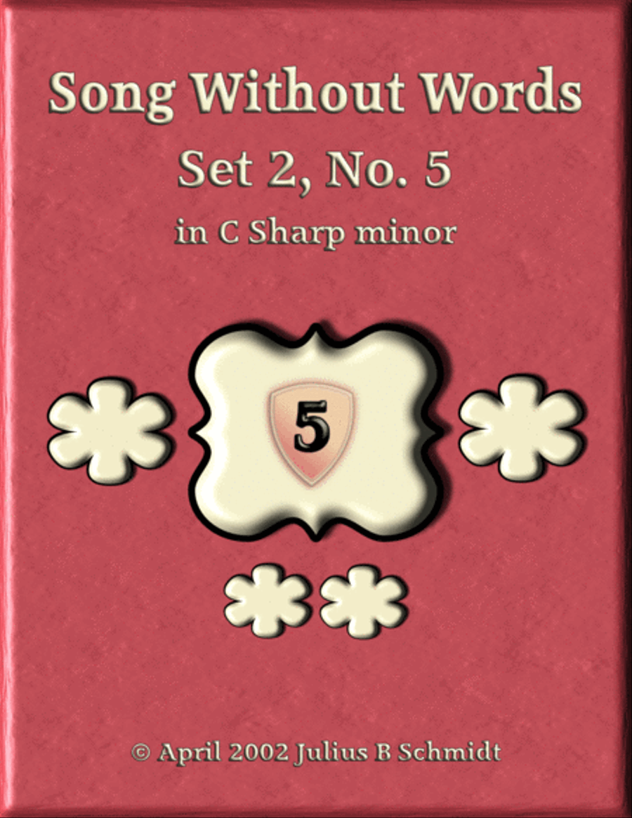Song Without Words Set 2, No. 5 in C-Sharp minor Piano Solo scores gallery preview page 1