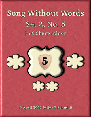 Song Without Words Set 2, No. 5 in C-Sharp minor