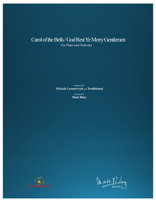 Book cover for Carol of the Bells / God Rest Ye Merry Gentlemen - Piano and Orchestra
