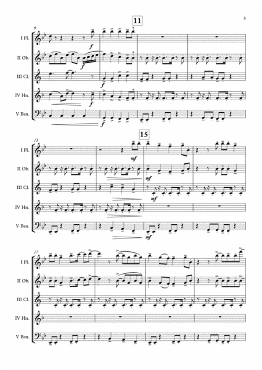 Shut Up And Dance Woodwind Quintet scores gallery preview page 4