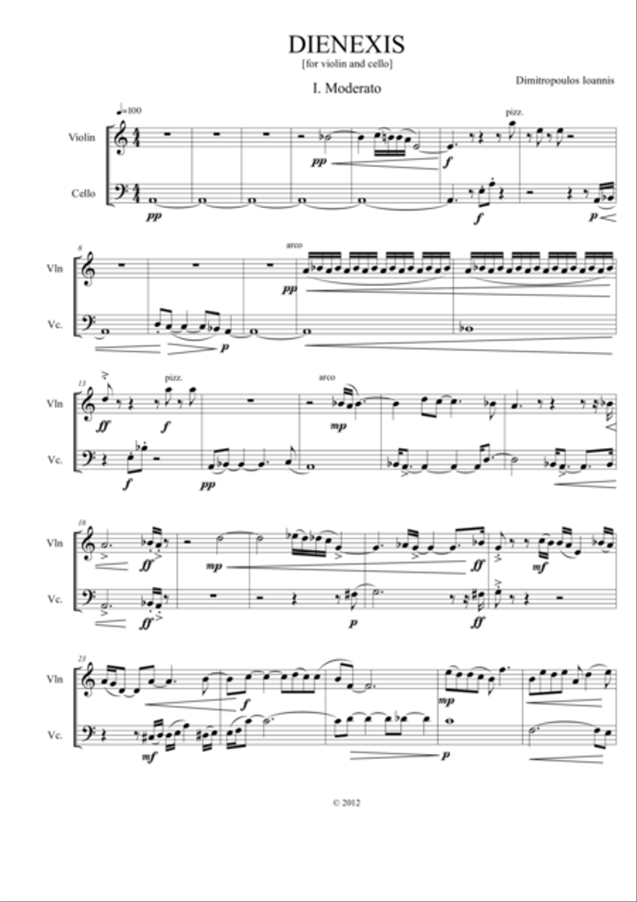 DIENEXIS String Duet scores gallery preview page 1