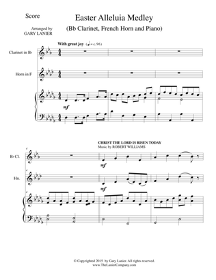 Book cover for EASTER ALLELUIA MEDLEY (Trio – Bb Clarinet, F Horn/Piano) Score and Parts