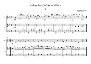 Valses for Guitar and Piano duet
