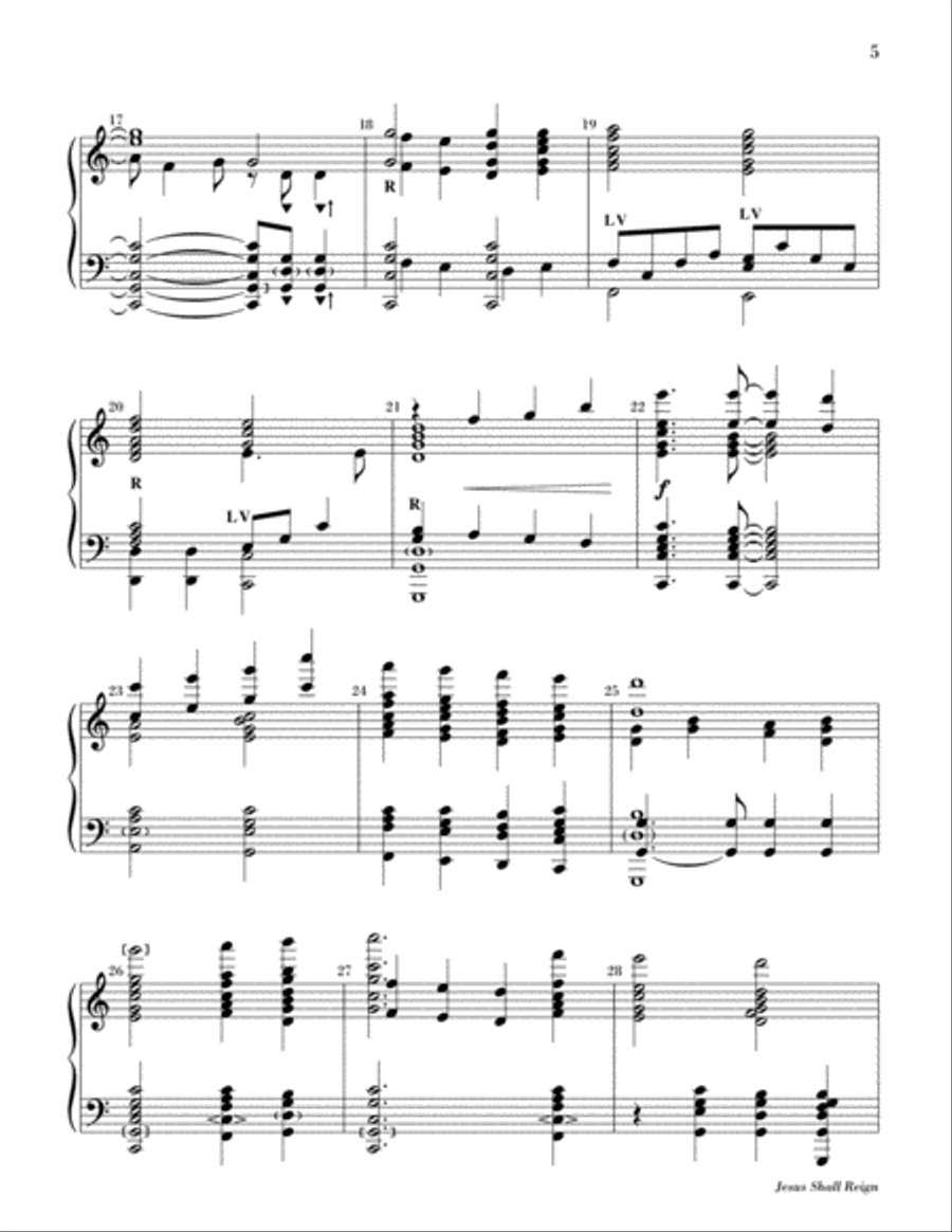 Jesus Shall Reign 5-Octaves scores gallery preview page 4
