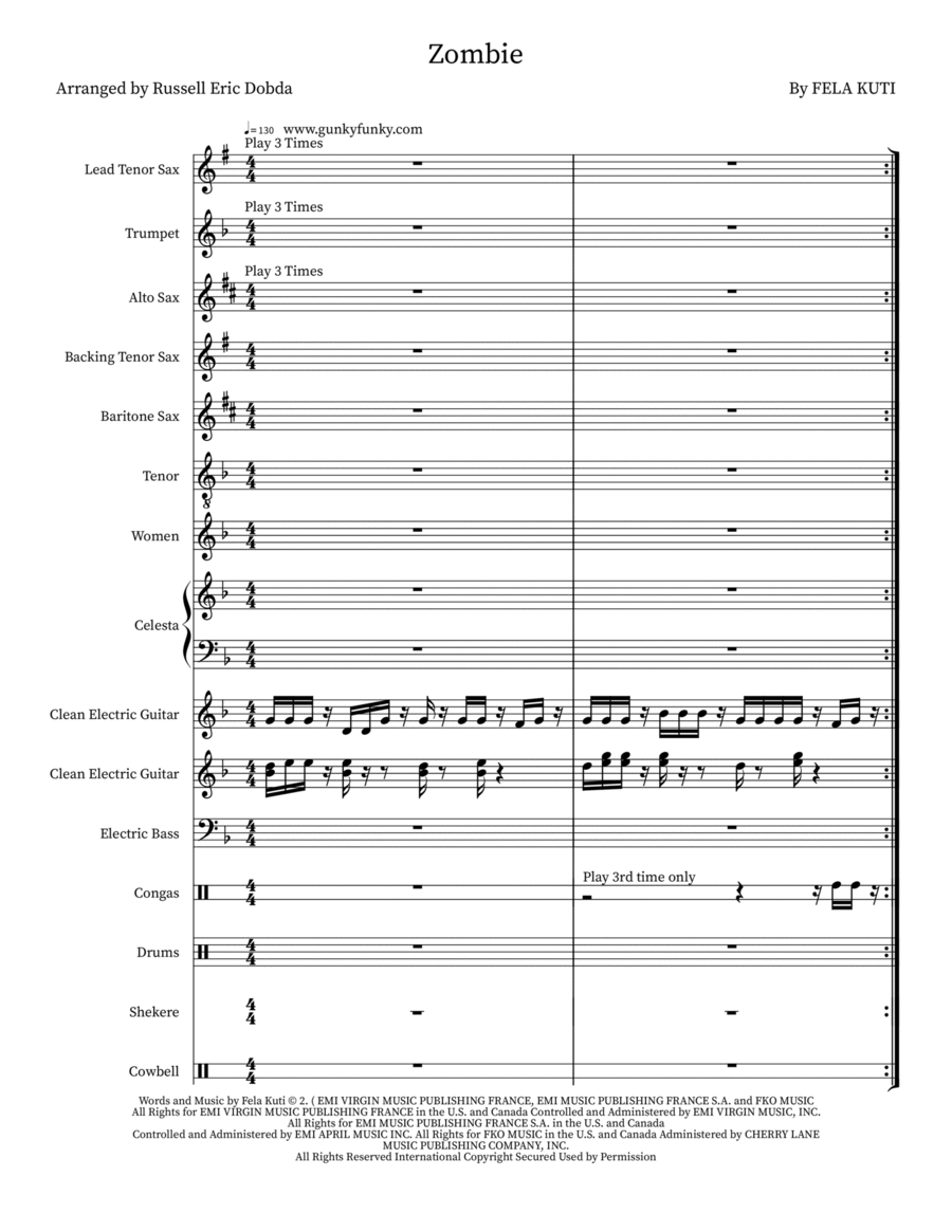 Zombie Small Ensemble scores gallery preview page 1