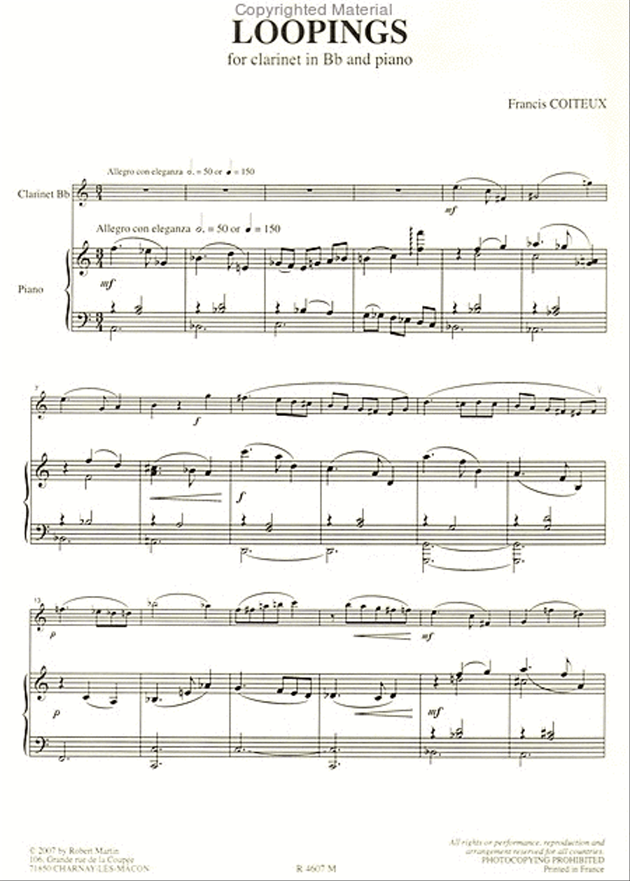 Looping Looping Clarinet Solo scores gallery preview page 2