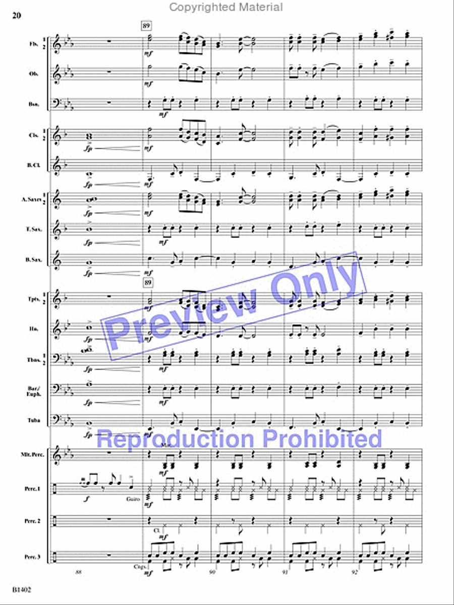 A Jammin' Caribbean Christmas Concert Band scores gallery preview page 41