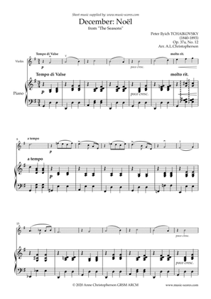 Noël, from The Seasons - Violin & Piano