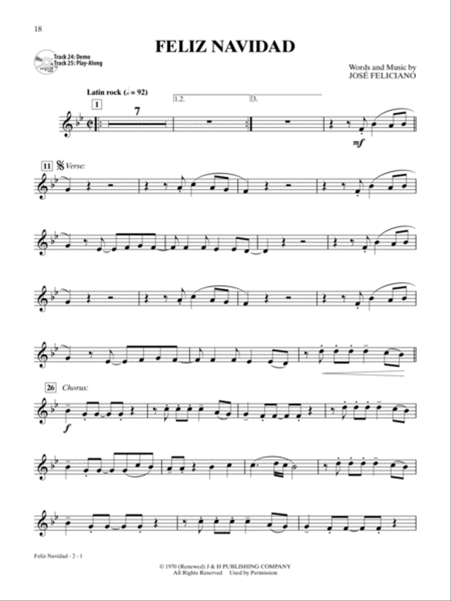 Ultimate Christmas Instrumental Solos Trumpet Solo scores gallery preview page 3