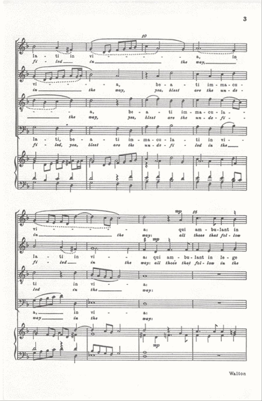 Beati Immaculati (Blessed are the undefiled) 4-Part scores gallery preview page 3